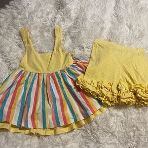 Serendipity Clothing Co. Boutique 24M Girls Dress, Ruffle Shorts, & Headband
